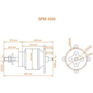 Spektrum SPMXAM4700 Avian 4250-800Kv .32 Equivalent Brushless Outrunner Motor